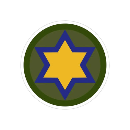 US 66th Cavalry Division (U.S. Army) REVERSE PRINT Transparent Die-Cut STICKER 6 Inch Die-Cut Transparent - The Sticker Space