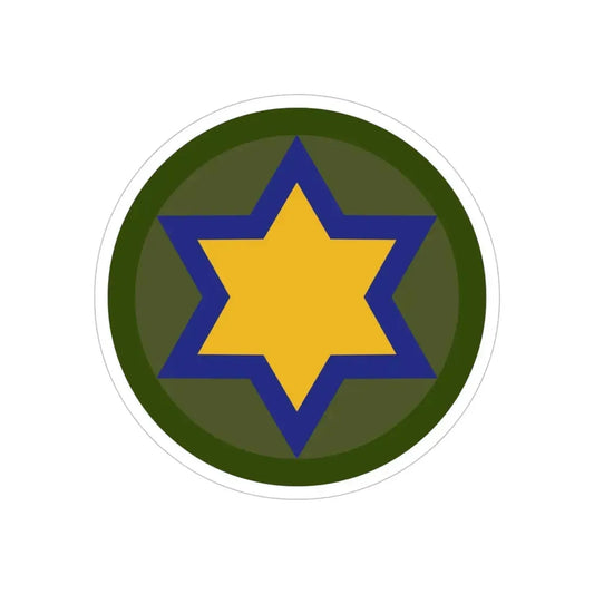 US 66th Cavalry Division (U.S. Army) REVERSE PRINT Transparent Die-Cut STICKER 6 Inch Die-Cut Transparent - The Sticker Space