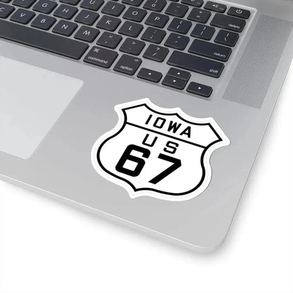US 67 Iowa 1926 (Iowa) (Road Sign) STICKER Vinyl Kiss-Cut Decal - The Sticker Space
