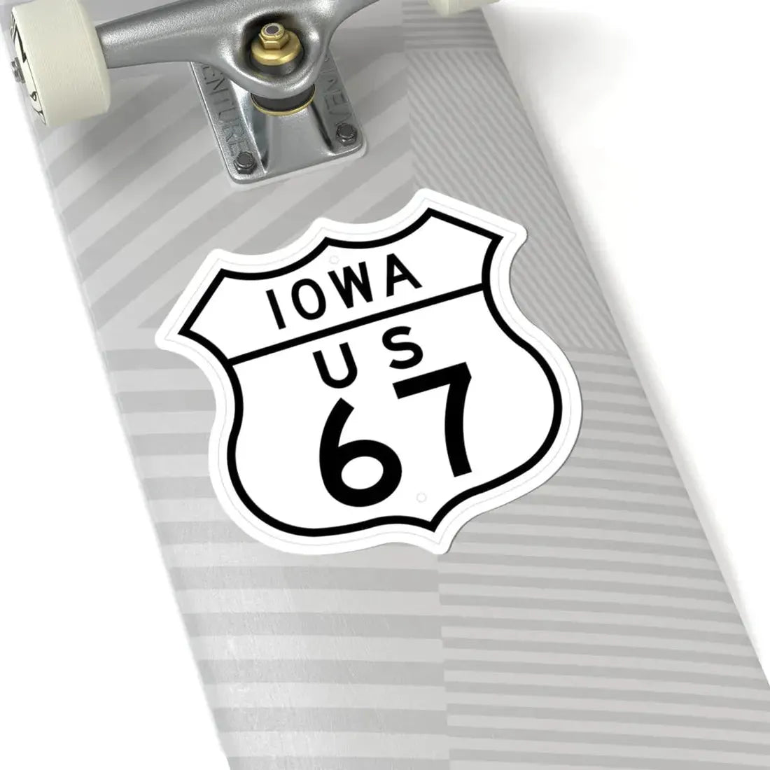 US 67 Iowa 1948 (Iowa) (Road Sign) STICKER Vinyl Kiss-Cut Decal - The Sticker Space