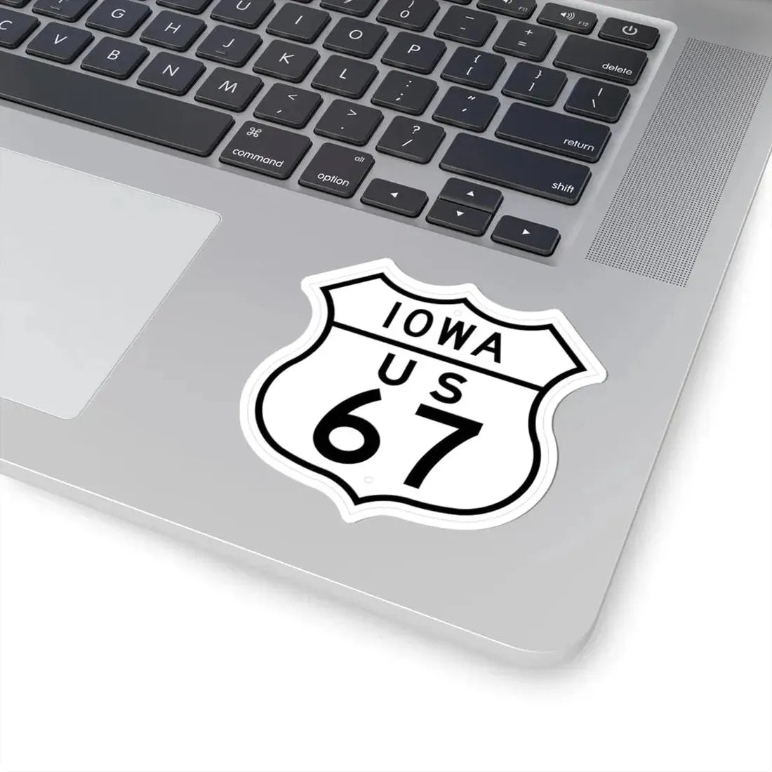 US 67 Iowa 1948 (Iowa) (Road Sign) STICKER Vinyl Kiss-Cut Decal - The Sticker Space