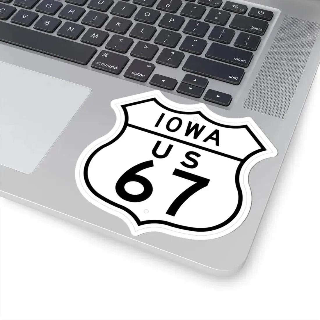 US 67 Iowa 1948 (Iowa) (Road Sign) STICKER Vinyl Kiss-Cut Decal - The Sticker Space
