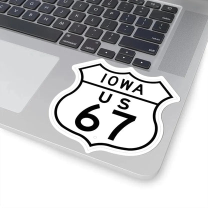 US 67 Iowa 1948 (Iowa) (Road Sign) STICKER Vinyl Kiss-Cut Decal - The Sticker Space