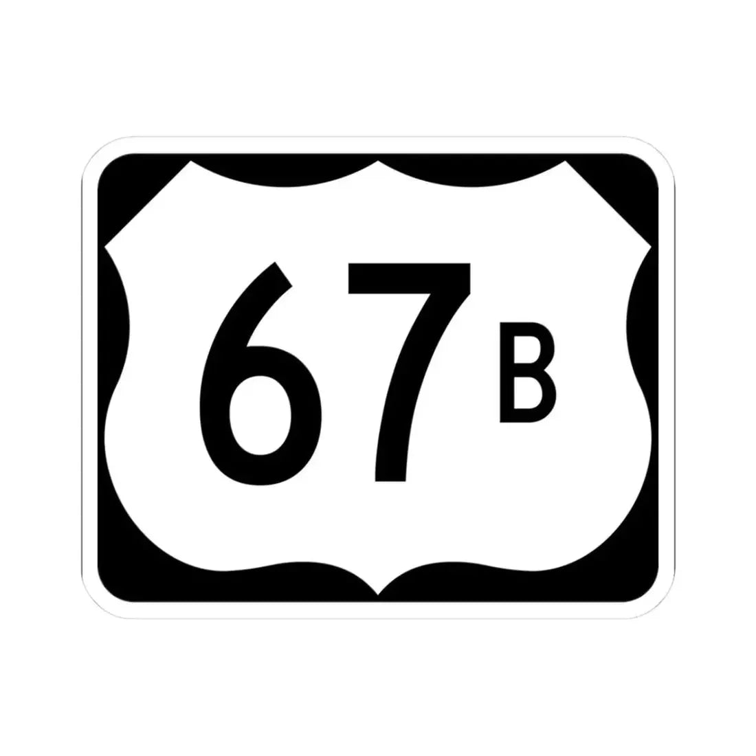 US 67B (Arkansas) (Road Sign) STICKER Vinyl Kiss-Cut Decal 3 Inch White - The Sticker Space