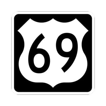 US 69 IA (Iowa) (Road Sign) STICKER Vinyl Kiss-Cut Decal 2 Inch White - The Sticker Space
