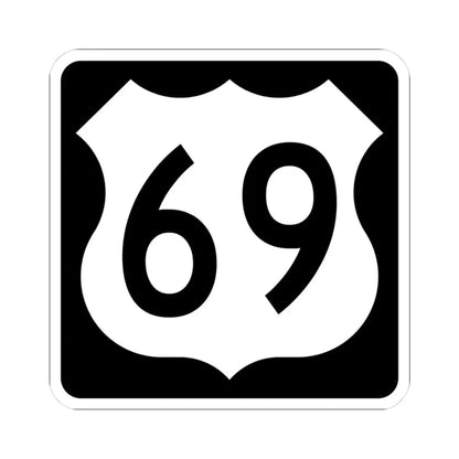 US 69 IA (Iowa) (Road Sign) STICKER Vinyl Kiss-Cut Decal 3 Inch White - The Sticker Space