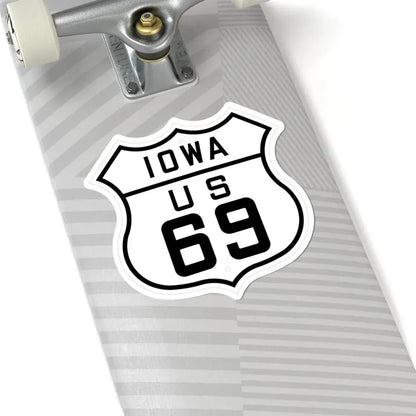 US 69 Iowa 1926 (Iowa) (Road Sign) STICKER Vinyl Kiss-Cut Decal - The Sticker Space
