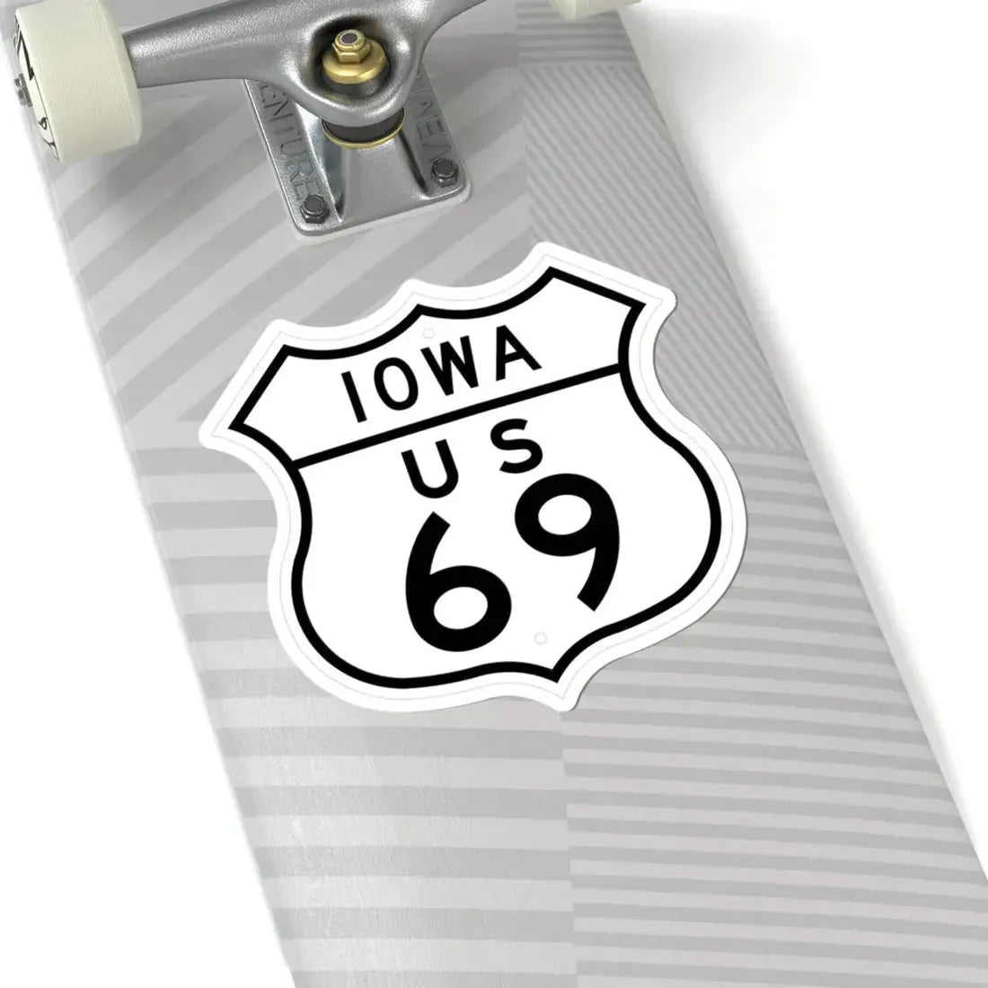 US 69 Iowa 1948 (Iowa) (Road Sign) STICKER Vinyl Kiss-Cut Decal - The Sticker Space