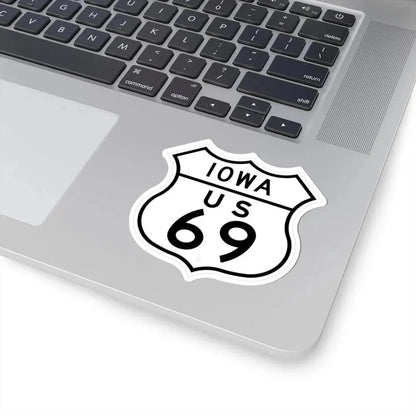 US 69 Iowa 1948 (Iowa) (Road Sign) STICKER Vinyl Kiss-Cut Decal - The Sticker Space