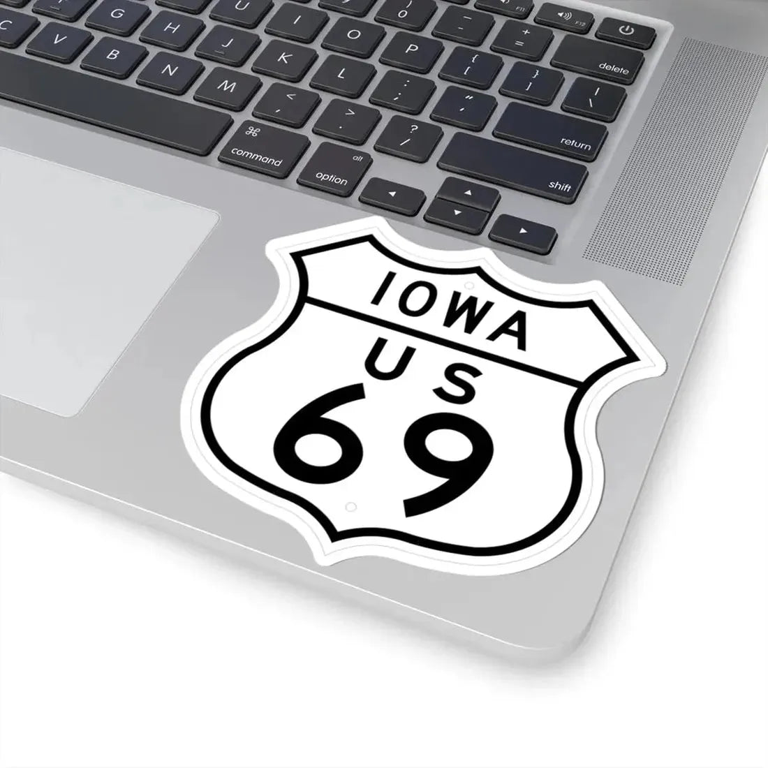 US 69 Iowa 1948 (Iowa) (Road Sign) STICKER Vinyl Kiss-Cut Decal - The Sticker Space