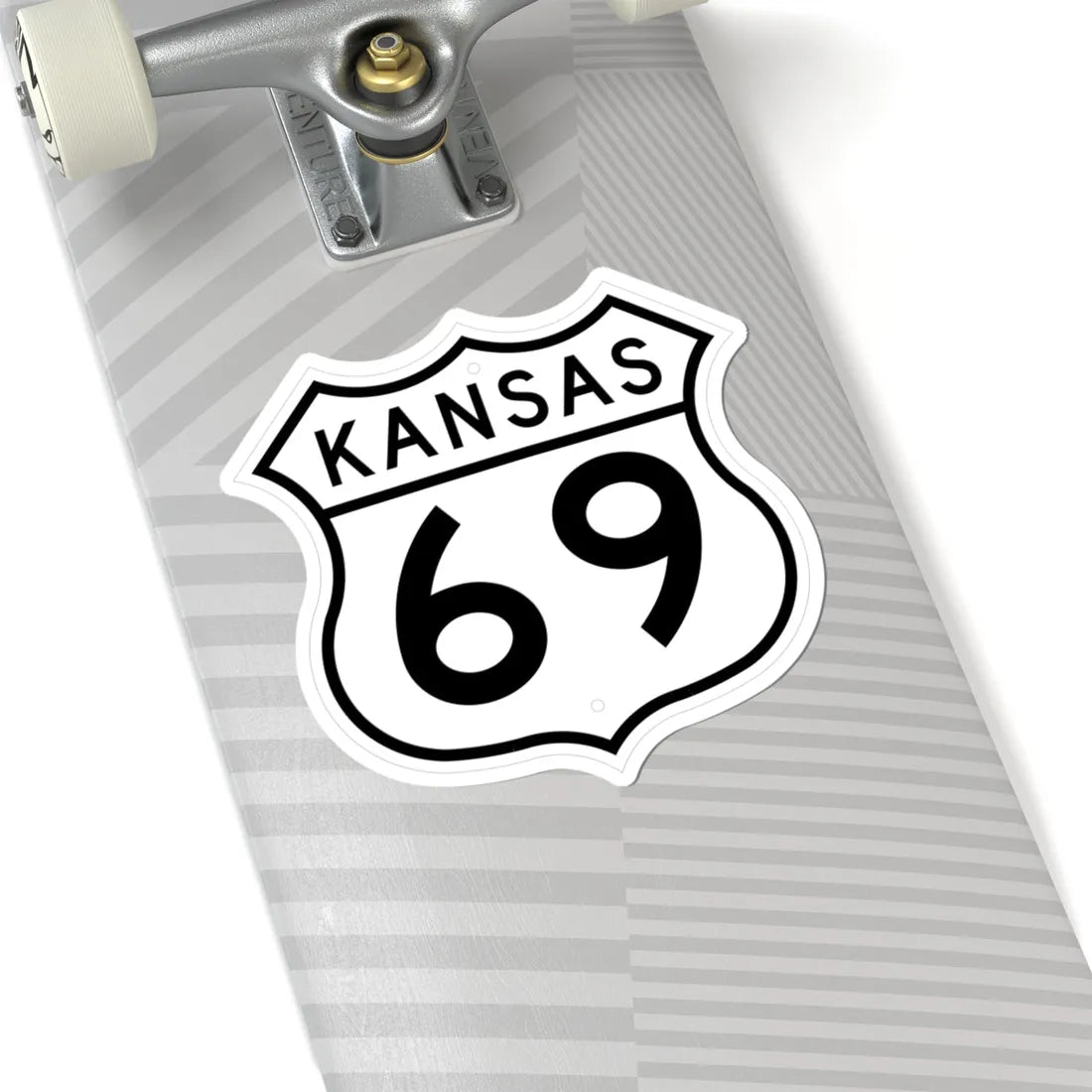 US 69 Kansas 1962 (Kansas) (Road Sign) STICKER Vinyl Kiss-Cut Decal - The Sticker Space