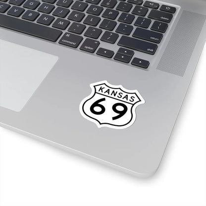 US 69 Kansas 1962 (Kansas) (Road Sign) STICKER Vinyl Kiss-Cut Decal - The Sticker Space