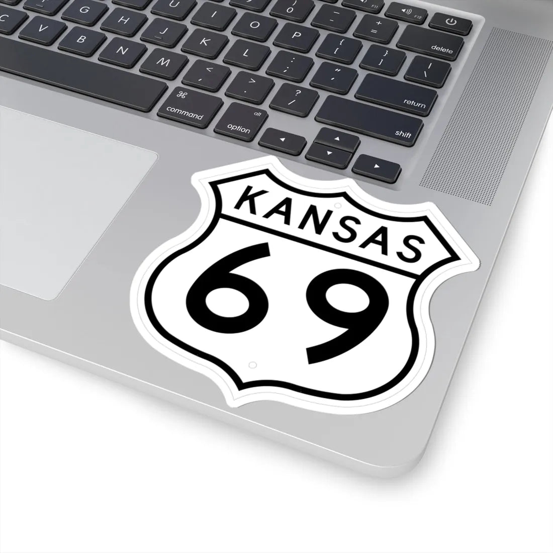 US 69 Kansas 1962 (Kansas) (Road Sign) STICKER Vinyl Kiss-Cut Decal - The Sticker Space