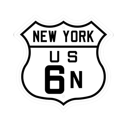 US 6N New York 1926 (New York) (Road Sign) STICKER Vinyl Kiss-Cut Decal 2 Inch White - The Sticker Space