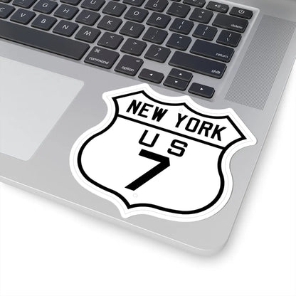 US 7 New York 1926 (New York) (Road Sign) STICKER Vinyl Kiss-Cut Decal - The Sticker Space