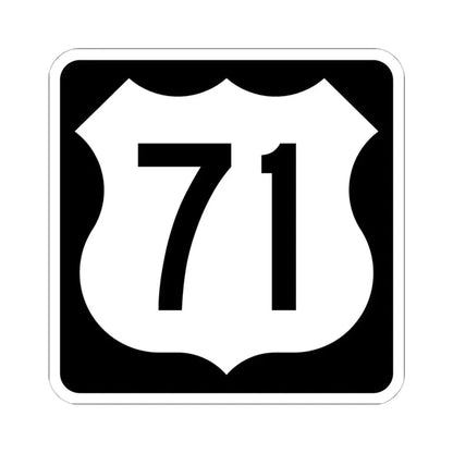 US 71 IA (Iowa) (Road Sign) STICKER Vinyl Kiss-Cut Decal 6 Inch White - The Sticker Space