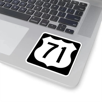 US 71 IA (Iowa) (Road Sign) STICKER Vinyl Kiss-Cut Decal - The Sticker Space