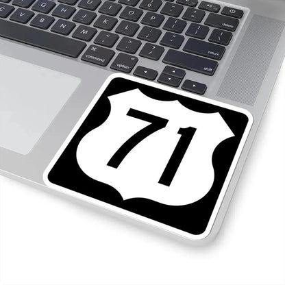 US 71 IA (Iowa) (Road Sign) STICKER Vinyl Kiss-Cut Decal - The Sticker Space