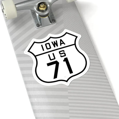 US 71 Iowa 1926 (Iowa) (Road Sign) STICKER Vinyl Kiss-Cut Decal - The Sticker Space