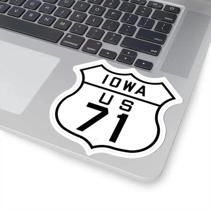 US 71 Iowa 1926 (Iowa) (Road Sign) STICKER Vinyl Kiss-Cut Decal - The Sticker Space