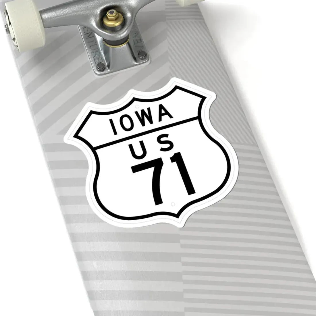 US 71 Iowa 1948 (Iowa) (Road Sign) STICKER Vinyl Kiss-Cut Decal - The Sticker Space