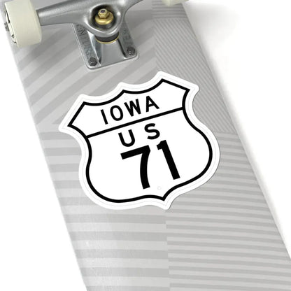 US 71 Iowa 1948 (Iowa) (Road Sign) STICKER Vinyl Kiss-Cut Decal - The Sticker Space