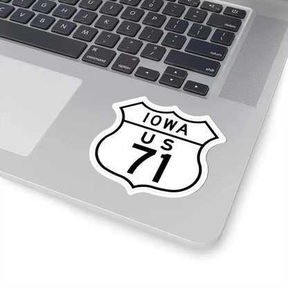 US 71 Iowa 1948 (Iowa) (Road Sign) STICKER Vinyl Kiss-Cut Decal - The Sticker Space