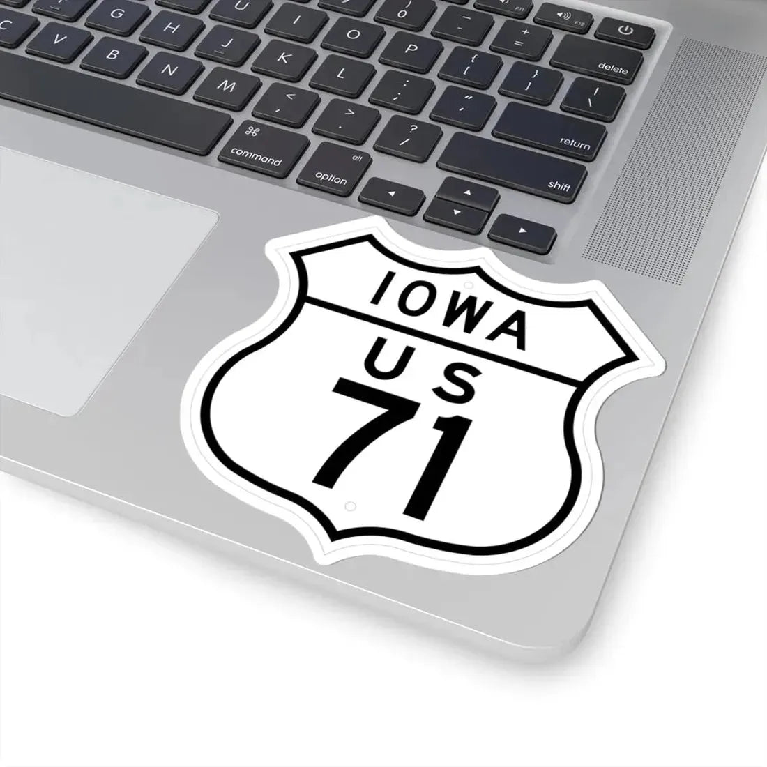 US 71 Iowa 1948 (Iowa) (Road Sign) STICKER Vinyl Kiss-Cut Decal - The Sticker Space