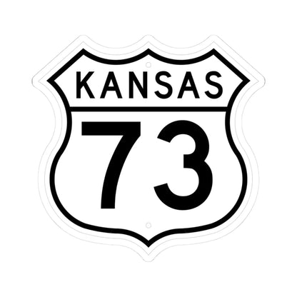 US 73 Kansas 1962 (Kansas) (Road Sign) STICKER Vinyl Kiss-Cut Decal 3 Inch White - The Sticker Space