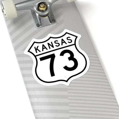 US 73 Kansas 1962 (Kansas) (Road Sign) STICKER Vinyl Kiss-Cut Decal - The Sticker Space