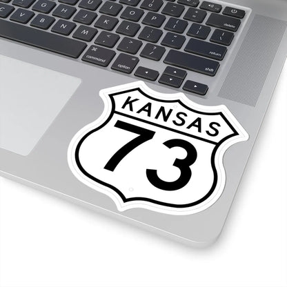 US 73 Kansas 1962 (Kansas) (Road Sign) STICKER Vinyl Kiss-Cut Decal - The Sticker Space