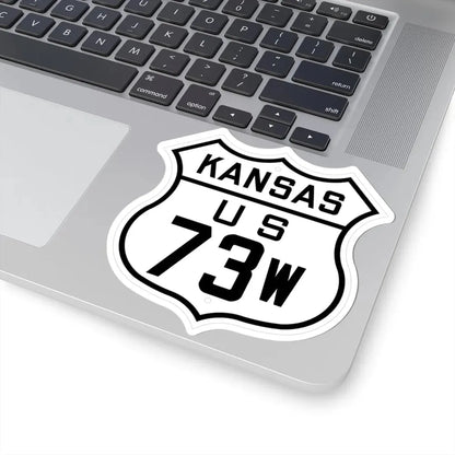 US 73W Kansas 1926 (Kansas) (Road Sign) STICKER Vinyl Kiss-Cut Decal - The Sticker Space