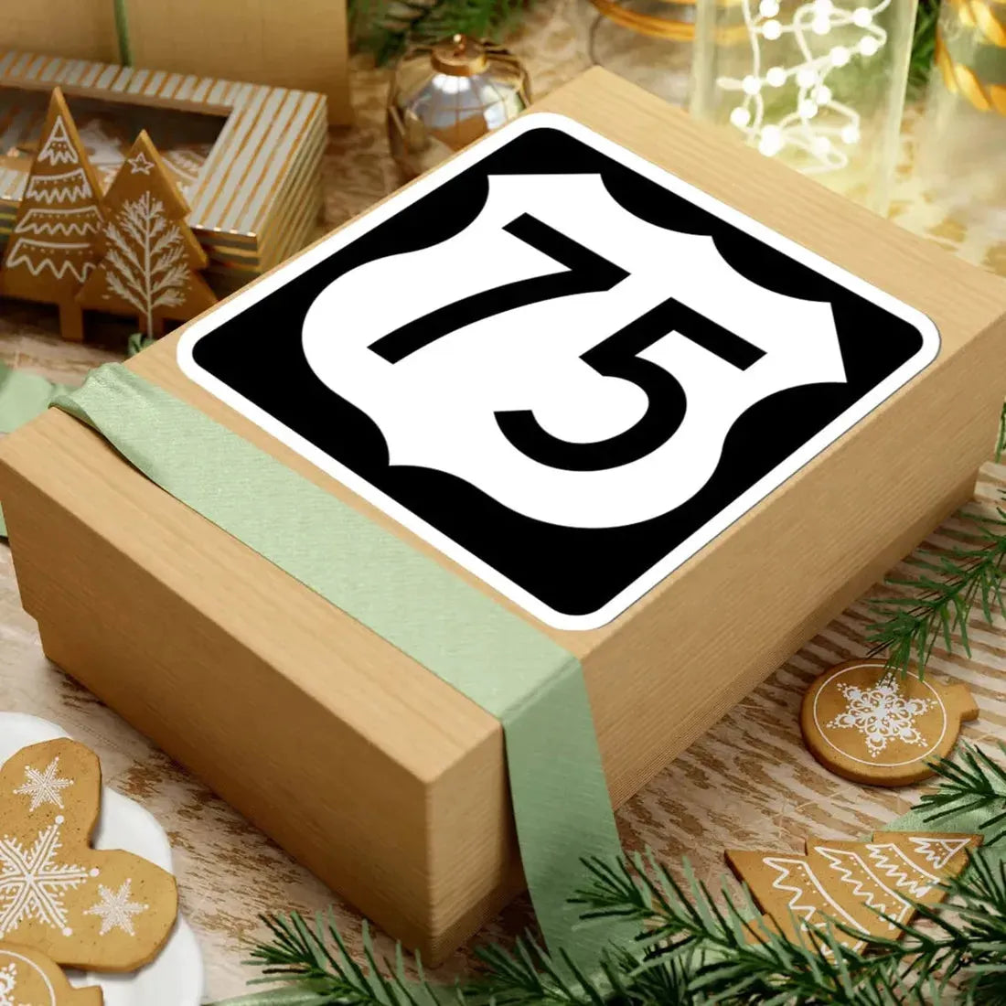 US 75 IA (Iowa) (Road Sign) STICKER Vinyl Kiss-Cut Decal - The Sticker Space