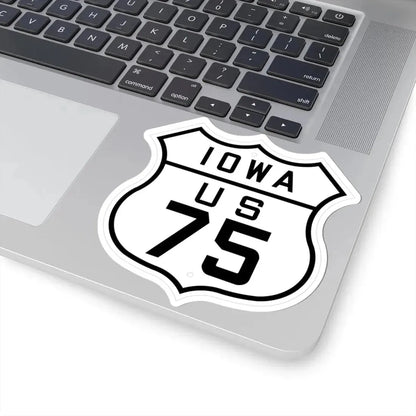 US 75 Iowa 1926 (Iowa) (Road Sign) STICKER Vinyl Kiss-Cut Decal - The Sticker Space