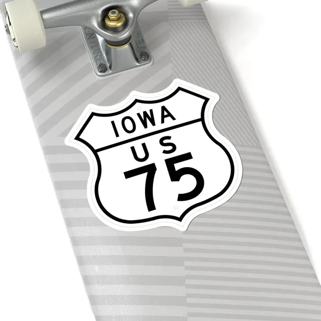 US 75 Iowa 1948 (Iowa) (Road Sign) STICKER Vinyl Kiss-Cut Decal - The Sticker Space
