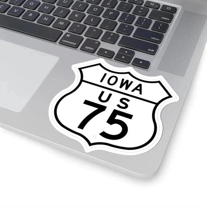 US 75 Iowa 1948 (Iowa) (Road Sign) STICKER Vinyl Kiss-Cut Decal - The Sticker Space