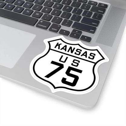 US 75 Kansas 1926 (Kansas) (Road Sign) STICKER Vinyl Kiss-Cut Decal - The Sticker Space