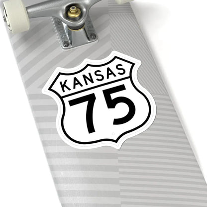 US 75 Kansas 1962 (Kansas) (Road Sign) STICKER Vinyl Kiss-Cut Decal - The Sticker Space