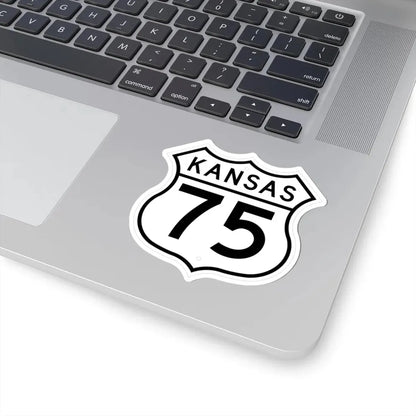 US 75 Kansas 1962 (Kansas) (Road Sign) STICKER Vinyl Kiss-Cut Decal - The Sticker Space