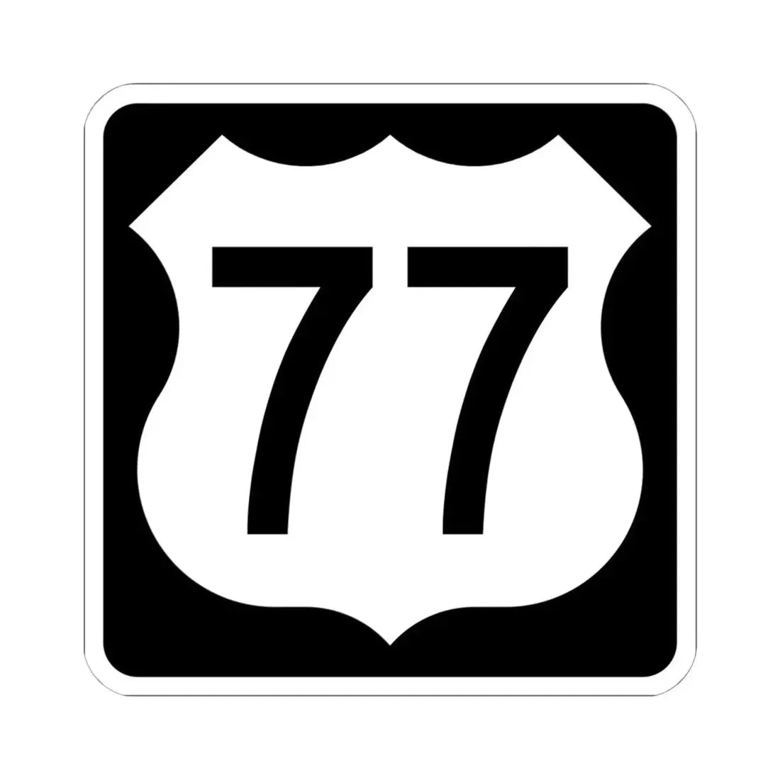 US 77 IA (Iowa) (Road Sign) STICKER Vinyl Kiss-Cut Decal 6 Inch White - The Sticker Space