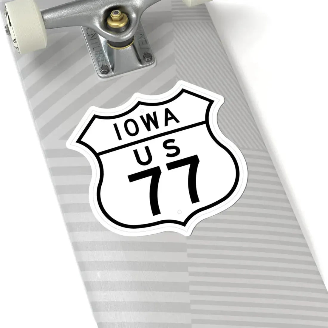 US 77 Iowa 1948 (Iowa) (Road Sign) STICKER Vinyl Kiss-Cut Decal - The Sticker Space