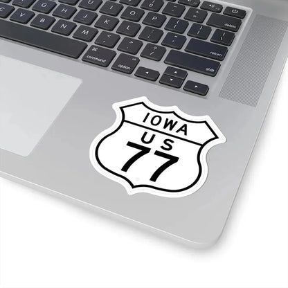 US 77 Iowa 1948 (Iowa) (Road Sign) STICKER Vinyl Kiss-Cut Decal - The Sticker Space