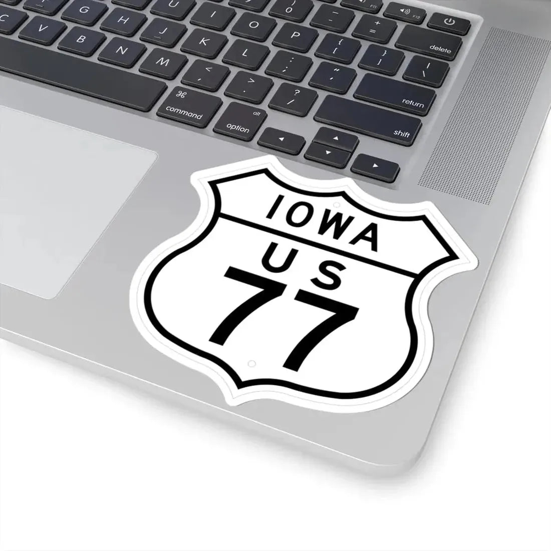 US 77 Iowa 1948 (Iowa) (Road Sign) STICKER Vinyl Kiss-Cut Decal - The Sticker Space