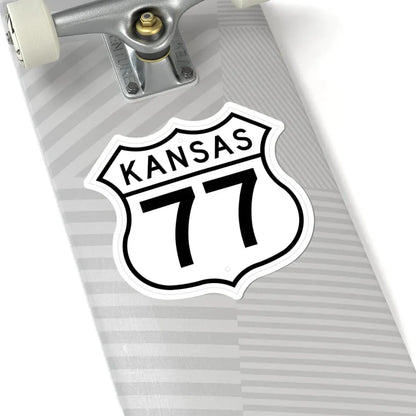 US 77 Kansas 1962 (Kansas) (Road Sign) STICKER Vinyl Kiss-Cut Decal - The Sticker Space