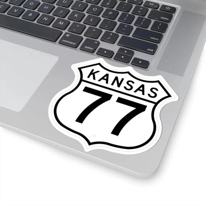 US 77 Kansas 1962 (Kansas) (Road Sign) STICKER Vinyl Kiss-Cut Decal - The Sticker Space