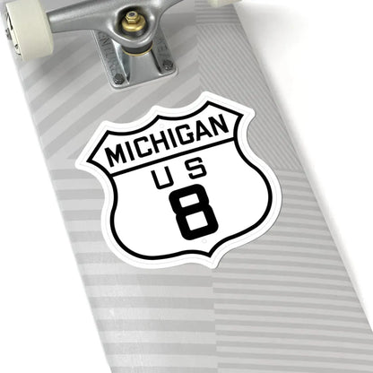 US 8 Michigan 1926 (Michigan) (Road Sign) STICKER Vinyl Kiss-Cut Decal - The Sticker Space