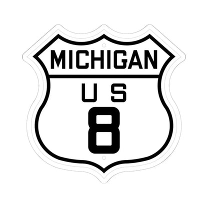 US 8 Michigan 1926 (Michigan) (Road Sign) STICKER Vinyl Kiss-Cut Decal - The Sticker Space