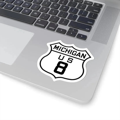 US 8 Michigan 1926 (Michigan) (Road Sign) STICKER Vinyl Kiss-Cut Decal - The Sticker Space