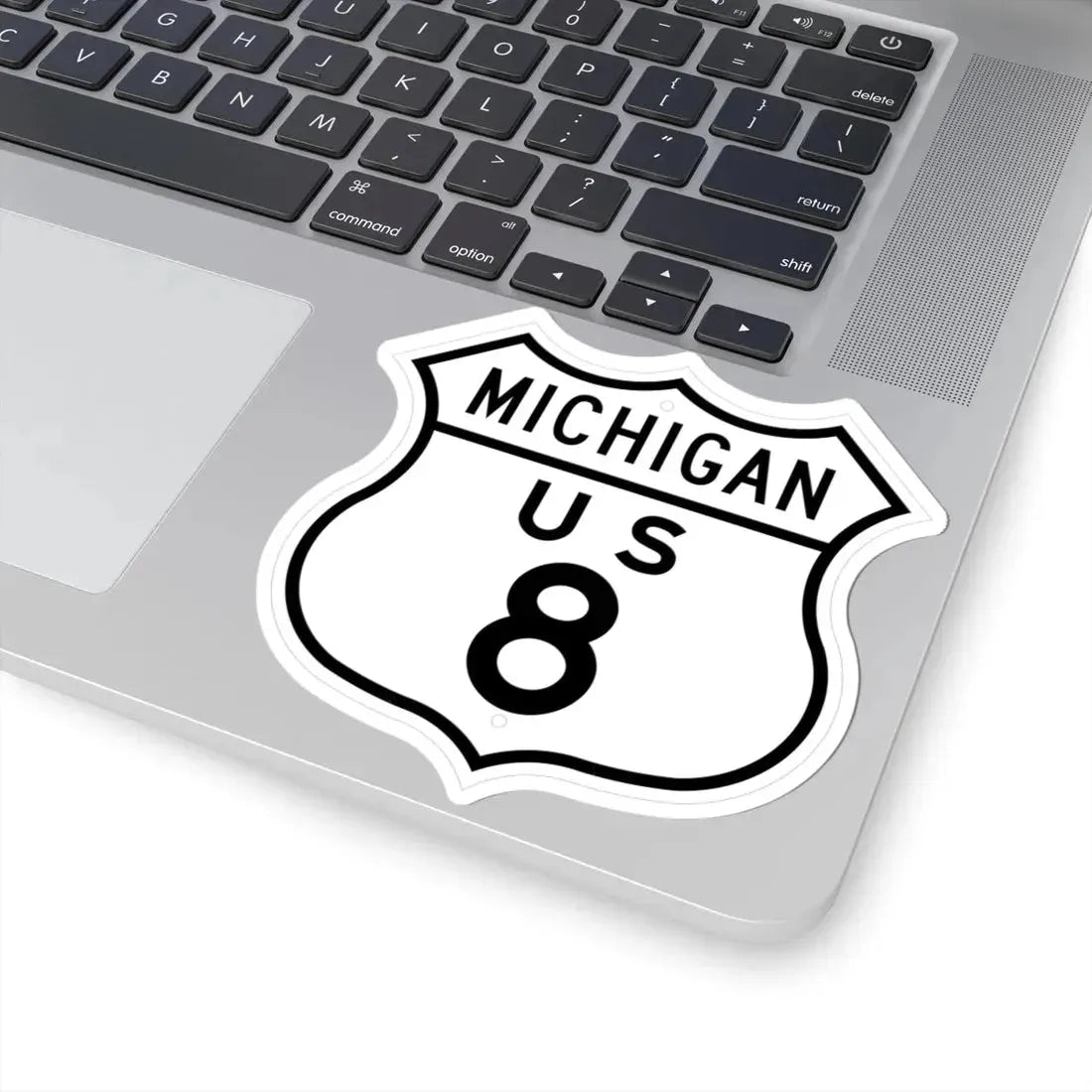US 8 Michigan 1948 (Michigan) (Road Sign) STICKER Vinyl Kiss-Cut Decal - The Sticker Space