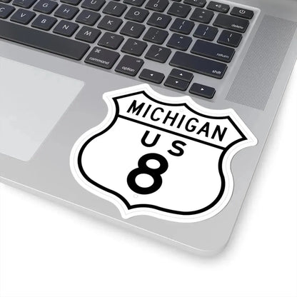 US 8 Michigan 1948 (Michigan) (Road Sign) STICKER Vinyl Kiss-Cut Decal - The Sticker Space